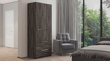 Шкаф двухдверный Noble 90 см с ящиками, цвет Венге