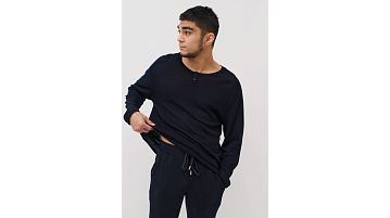 Лонгслив мужской Stay Warm, цвет темно-синий